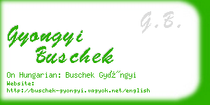 gyongyi buschek business card